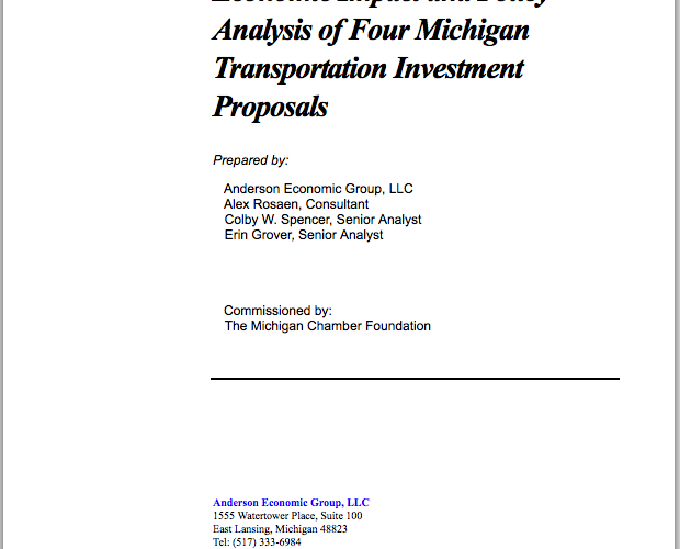 Economic Impact and Policy Analysis of Four Michigan Transportation Investment Proposals